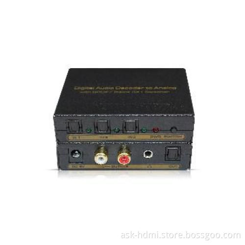 3 port Digital Audio to Analog With SPDIF/Toslink out put